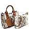 TURN-LOCK SNAKE PRINT 2 IN 1 SATCHEL