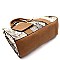 TURN-LOCK SNAKE PRINT 2 IN 1 SATCHEL