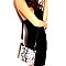 TURN-LOCK SNAKE PRINT 2 IN 1 SATCHEL