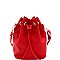 TWO WAY DRAWSTRING BUCKET SATCHEL SHOULDER BAG
