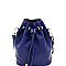 TWO WAY DRAWSTRING BUCKET SATCHEL SHOULDER BAG