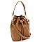 TWO WAY DRAWSTRING BUCKET SATCHEL SHOULDER BAG