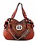 Chain Handle Cross Patchwork Tote