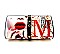 Hard Case Small Size Magazine Clutch Red Lip