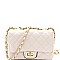 Fab Quilted Turn-Lock Chain Shoulder Bag MH-XB19462