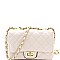 Fab Quilted Turn-Lock Chain Shoulder Bag MH-XB19462