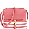 Stripe Print Tassel Front Pocket Cross Body