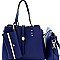 Bow Accent Twin Shopper Tote SET MH-XB4108T- RESTOCKED