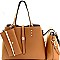 Bow Accent Twin Shopper Tote SET MH-XB4108T- RESTOCKED