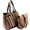 Bow Accent Twin Shopper Tote SET MH-XB4108T- RESTOCKED