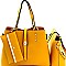 Bow Accent Twin Shopper Tote SET MH-XB4108T- RESTOCKED