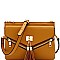 MULTI COMPARTMENT TASSEL CROSS BODY & SHOULDER BAG