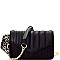 XB6725-LP Leopard Scarf Accent Quilted Chain Shoulder Bag