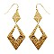 XE2013-LP Textured Metal Diamond Dangle Earring