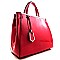 Summer Design Metal Hardware Accented Patent Tote