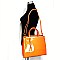 Summer Design Metal Hardware Accented Patent Tote