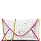 XS0002-LP Sequin Embellished Envelope Clutch