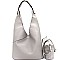 XS1-6667-LP Chain Accent 2 in 1 Single Strap Hobo