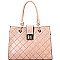 Stylish Faux-Leather Quilted Structured Tote MH-XX7169