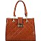 Stylish Faux-Leather Quilted Structured Tote MH-XX7169