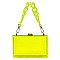 Acrylic Chain Handle See Thru Crossbody Clutch