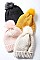 FAUX FUR SHERPA LINING POM BEANIE