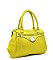 Metal Emblem Boston Satchel