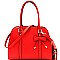 Heart Pattern Checker Bow Accent Satchel Wallet SET  MH-YF7149W