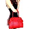 Heart Pattern Checker Bow Accent Satchel Wallet SET  MH-YF7149W
