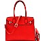 Heart Pattern Checker Structured Satchel Wallet SET MH-YF7153W