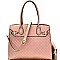 Heart Pattern Checker Structured Satchel Wallet SET MH-YF7153W