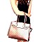 Heart Pattern Checker Structured Satchel Wallet SET MH-YF7153W
