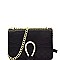 Monogram Embossed Horseshoe Accent Shoulder Bag  MH-YH7046