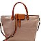 Fashionable Two-Tone Nylon 2-Way Large Tote MH-YL19212