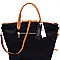 Fashionable Two-Tone Nylon 2-Way Large Tote MH-YL19212