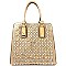 Boutique Rhinestone Embellished Hardware Accent Tote