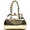 Quality Rhinestone Embellished Jewel-top Frame Braided Satchel