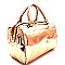 YM1152-LP Metallic 2 Way Boston Satchel