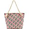 Pineapple Print Canvas Rope Handle Shopper Tote MH-YM2102