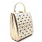 YN219S-LP Rhinestone Embellished Metal Handle Frame Satchel