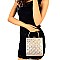 YN219S-LP Rhinestone Embellished Metal Handle Frame Satchel