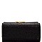 Ostrich Embossed Kiss-Lock Compartment Wallet MH-YW003