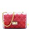 YX0004-LP Embossed Clear Jelly Turn-Lock Flap Cross Body