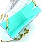 YX0004-LP Embossed Clear Jelly Turn-Lock Flap Cross Body