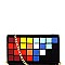 YX0008-LP Unique Multi-Color Mosaic Flap Clutch Shoulder Bag