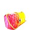 YX0011-LP Gradated Multi-colored Jelly Small Flap Satchel Cross Body