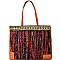 ZB6400-LP  Multi-Color Fur Thread Bohemian Tote