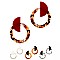 Multi-colored Acrylic Geometric Open-cut Round Earring MH-ZE1975
