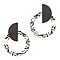 Multi-colored Acrylic Geometric Open-cut Round Earring MH-ZE1975