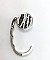 Zebra Print Stone Round Folding Handbag - Purse Hanger